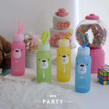 Bear Glass Bottle / Botol Air Minum / Botol Minum Anak- Anak / Botol Minum Glass / Botol Minum Kaca 