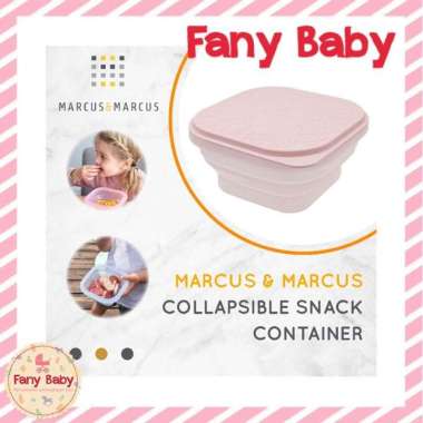 MARCUS & MARCUS COLLAPSIBLE SNACK CONTAINER PINK PASTEL