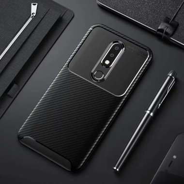 Original Case Shockproof Case Nokia 6.1 Plus Soft Case Nokia 6.1 Plus Hitam