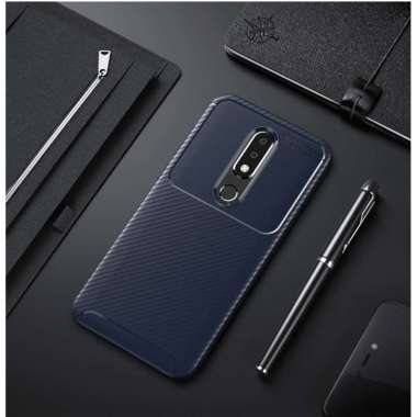 Original Case Shockproof Case Nokia 6.1 Plus Soft Case Nokia 6.1 Plus Biru