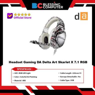 Headset Gaming DA Delta Art Skarlet X 7.1 RGB