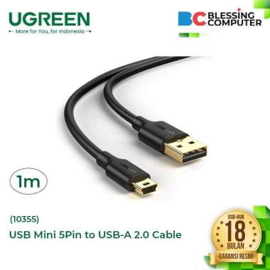 UGREEN 10355 USB Mini 5Pin to USB A 2.0 Male Cable 1m