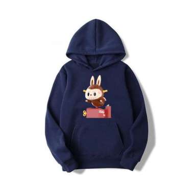 Jaket Sweater Hoodie Distro Premium Motif Labubu | Jaket Hoodie Jumper Casual Wanita - Hoodie Labubu