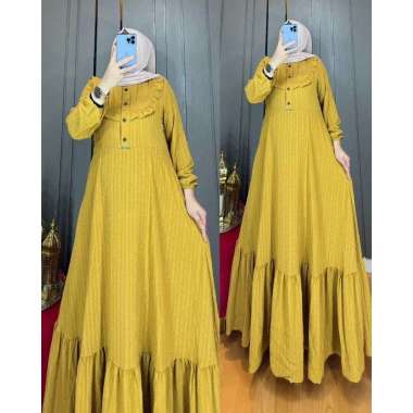 GAMIS ORI TERBARU DRESS ANNISA SYARI TERBARU BAHAN CRINGKEL KRINGKEL RUBIAH PREMIUM SIMPEL CANTIK TE