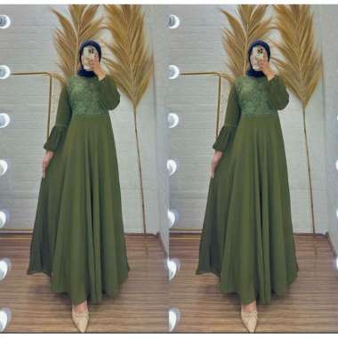 GAMIS KONDANGAN TERBARU BROKAT MIX CERUTY PAYET BRANDED YULIA HD ORI BURKAT MEWAH BRUKAT PESTA L (Ld