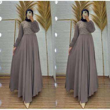 GAMIS KONDANGAN TERBARU BROKAT MIX CERUTY PAYET BRANDED YULIA HD ORI BURKAT MEWAH BRUKAT PESTA XXL (