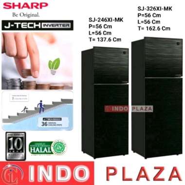 KULKAS SHARP 2 PINTU JTECH INVERTER SJ-246XI-MK / SJ-326XI-MK SJ-246XIMK