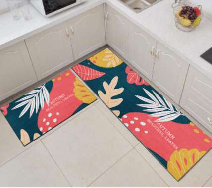 Keset Lantai Rumah Keset 2 in 1 Keset Kaki Dapur Panjang Keset Dapur Satu Set Motif 3