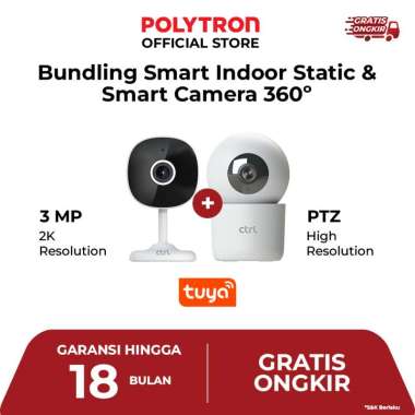 CTRL Smart IP Camera 2MP Indoor PTZ CCTV WiFi Garansi Resmi 18 Bulan SC INZ21 1XSCINZ21+1XSCINS31