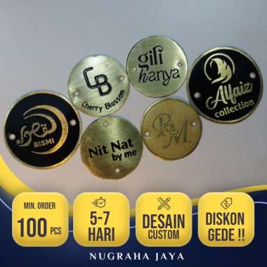 EMBLEM Logo Jilbab | Logo Sangkar | Logo Kerudung | Logo Plat Besi Bahan Kuningan dan Stainless Ling