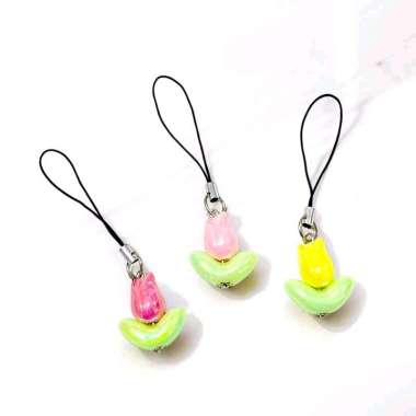 Tate Tulip UV Resin Phonecharm Phone Charm Gantungan HP Charm Handphone Bunga Flower Handmade Fashio