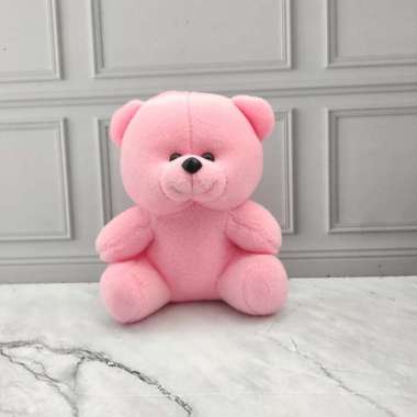 boneka beruang mini velboa polos 14 cm/boneka wisuda/hadiah beruang mini/boneka velboa/boneka mini p
