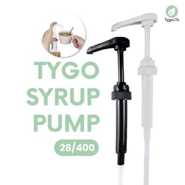 TYGO SYRUP PUMP POMPA BOTOL SIRUP DRAT PUTIH HITAM ULIR NOZZLE UNTUK SIRUP MONIN KECAP SAUS BERKUALI