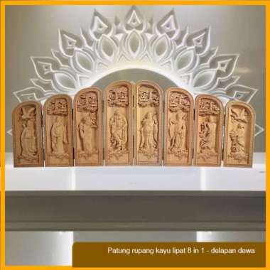 Patung Rupang Kayu Lipat 8 in 1 - Delapan Dewa