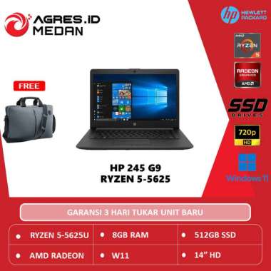 HP 245 G9 RYZEN 5 5625 RAM 8GB 512SSD WINDOWS 11 Bundling