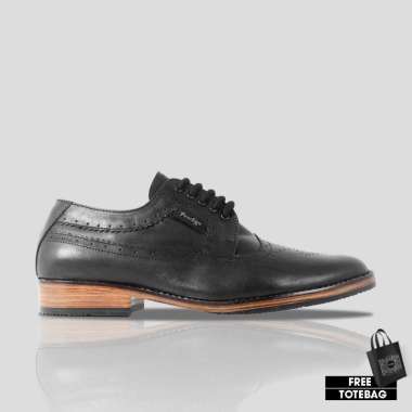 Prodigo * Sepatu Kulit Pria Maumere Black I Sepatu Pantofel I Sepatu Kulit Kerja Pria I Sepatu Casua