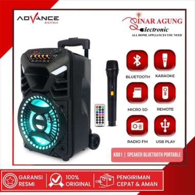 ADVANCE K881 SPEAKER BLUETOOTH PORTABLE SPEAKER MEETING 8 INCH