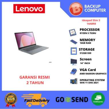 LAPTOP LENOVO Ideapad Slim 3 14ABR8 7LID/7KID RYZEN 5 7530U 16GB RAM