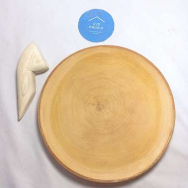 COBEK KAYU 30CM+ULEK ULEKAN COWEK PIRING WADAH MUNTU COEK LAYAH LEMPER SAMBAL SAMBEL LALAPAN COBEK 3