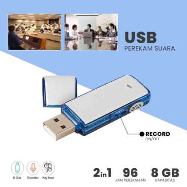 Alat perekam USB Flashdrive Sound Voice Recorder Flashdisk Perekam Suara 8GB