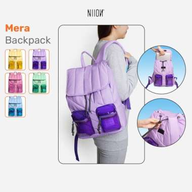 Niion Mera Laptop Backpack / Tas Ransel Laptop 15inch Wanita Pria TEAL GREEN