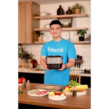freemir Panci Elektrik Portable foldable electric pot Black
