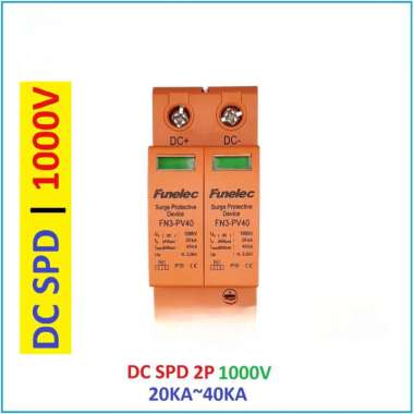 DC SPD 2P 1000V Surge Arrester Protect Device Solar PV Panel Surya
