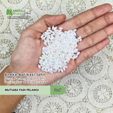 5 GRAM MANIK MUTIARA PADI 3x6 MM PELANGI