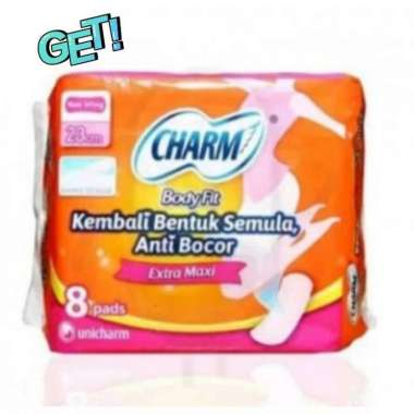 pembalut charm extra maxi pack isi 8 pads | non-wing