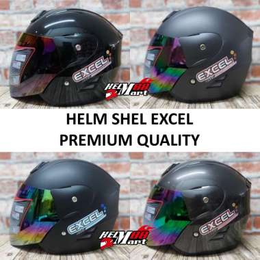 Helm SHEL EXCEL Solid Half Face - Helm Evo Harian Helm Murah SNI GREYBELL