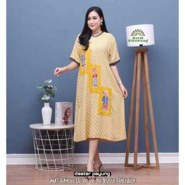 [JESSA] Daster Batik Payung PARANG KLITIK Busui Freindly Bahan Rayon Super Parang-Kuning