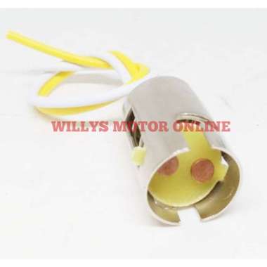 Soket Fitting Pitting Lampu Rem Belakang Motor Mobil 2 Kaki
