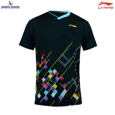 Special Price Kaos / Jersey Badminton Lining Player ATST963 Black S