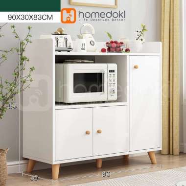 Lemari Dapur Minimalis/Kabinet Dapur/Lemari Piring/Lemari Multifungsi TYPE2-Putih