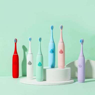 Miniso Sikat Gigi Listrik Electric Toothbrush Sikat Gigi Elektrik Free 3 Sikat Biru