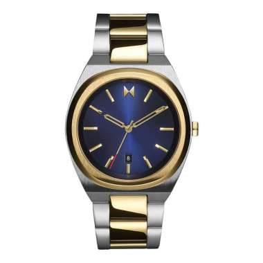Jam Tangan Pria MVMT Odyssey II 28000357-D Men Blue Dial Dual Tone Stainless Steel Strap Multicolor