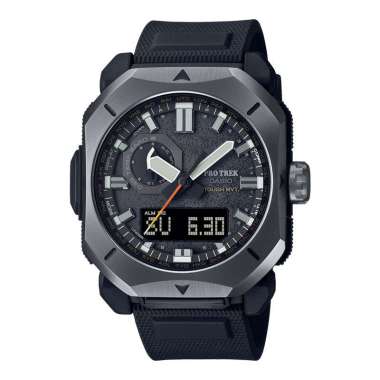 Jam Tangan Pria Casio Pro Trek PRW-6900Y-1DR Tough Solar Digital Analog Dial Black Soft Urethane Res