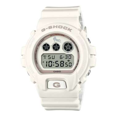 Jam Tangan Pria Casio G-Shock DW-6900SHB-7JR Shiba Inu White Digital Dial White Resin Band (JDM) Put