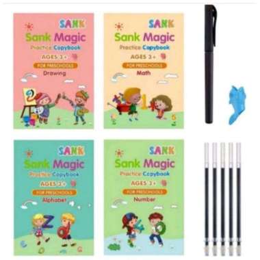 Sank magic book / SANK Magic practice book / Buku belajar menulis huruf dan angka / Buku belajar ana