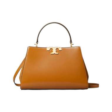 Tory Burch Eleanor Satchel Bag Malt Whiskey Ghw Brown