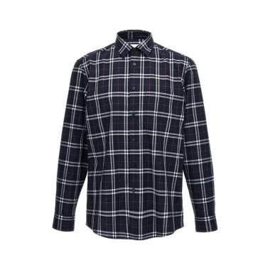 Burberry Simpson Check Vintage Long Sleeved Shirt Navy L Blue