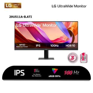 LG UltraWide 29U511A-B 29" WFHD IPS Monitor 100Hz with 3-Side Virtually Borderless