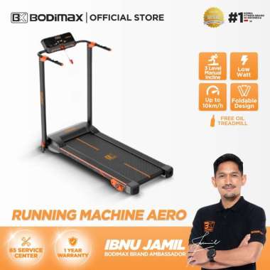 BODIMAX RUNNING MACHINE AERO / Treadmill 10KM/H / Incline 3 Level / Heart Rate Sensor