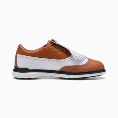 Sepatu Golf Pria Puma X Arnold Palmer Royale Wingtip - White Leather Brown Black (311501-01) Origina
