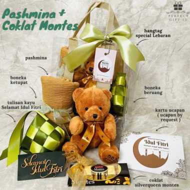 Eid Hampers / Hampers Lebaran / Hampers Idul Firti / Kado Lebaran Pashmina+Coklat Lebaran Cowok