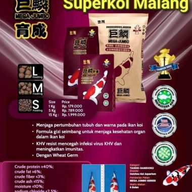 Mega Jumbo Balance 15KG Super Grow Color Warna Pertumbuhan Growth Colour Pakan Ikan Koi Import 15 KG