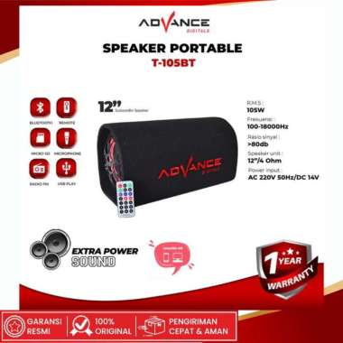 ADVANCE T105 BT Speaker Bass Bluetooth 12 Inch Hitam