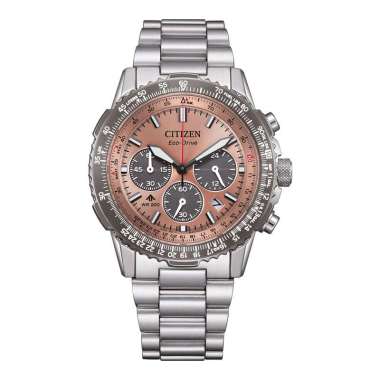 Jam Tangan Pria Citizen Promaster Sky Navihawk CA4664-60X Eco Drive Chronograph Brown Dial Stainless