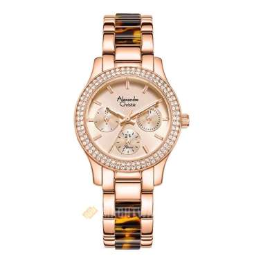 Jam Tangan Wanita Alexandre Christie Passion AC 2932 BF BRGRGBO-2 Rose Gold Dial Dual Tone St Steel