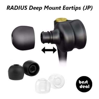 (PER PASANG) RADIUS DEEP MOUNT EARPIECE - EARPHONE TIPS EARTIPS EARTIP Clear